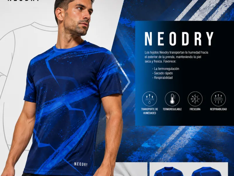 Camiseta deportiva sublimada en microfibra
